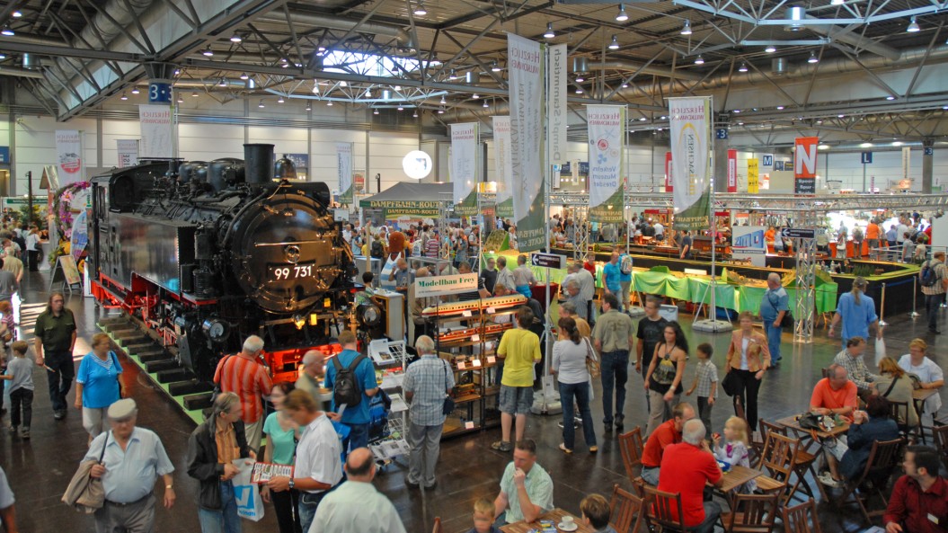 Großpräsentation der Dampfbahn-Route Sachsen zur modell-hobby-spiel in der Leipziger Messe