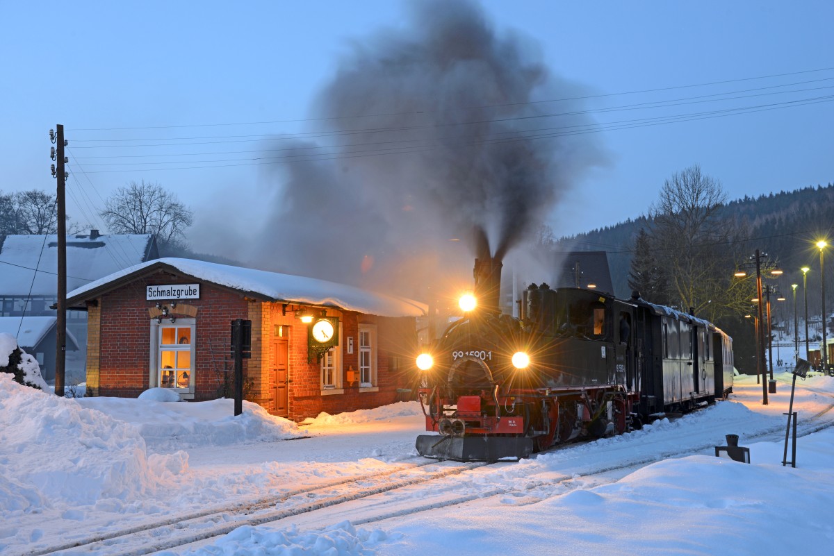 Preßnitztalbahn - Bahnhof Schmalzgrube &copy; CHRISTIAN SACHER