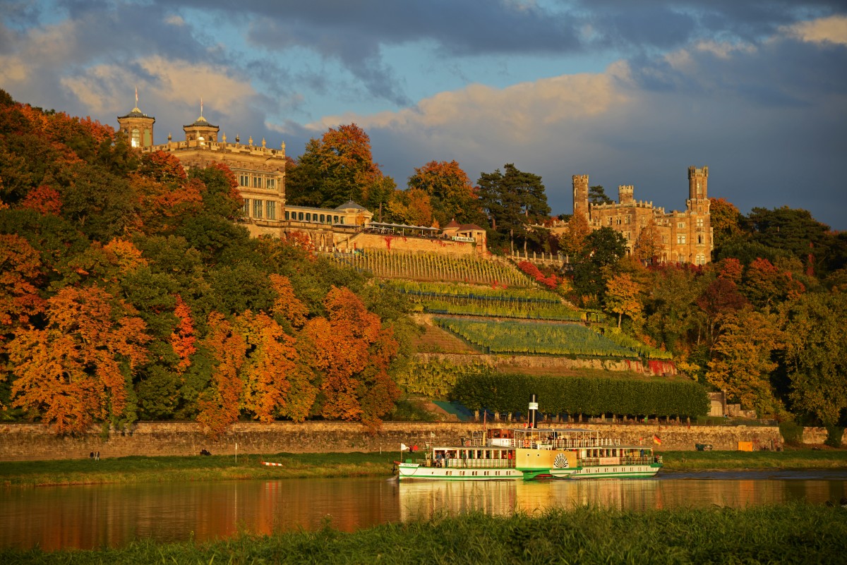 Dampfschiff Pillnitz vor den Dresdner Elbschlössern &copy; Christian Sacher