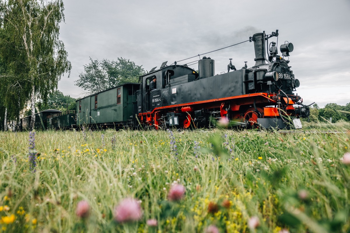 Dampfzug der Döllnitzbahn im Bahnhof Mügeln. &copy; Philipp Herfort Photography
