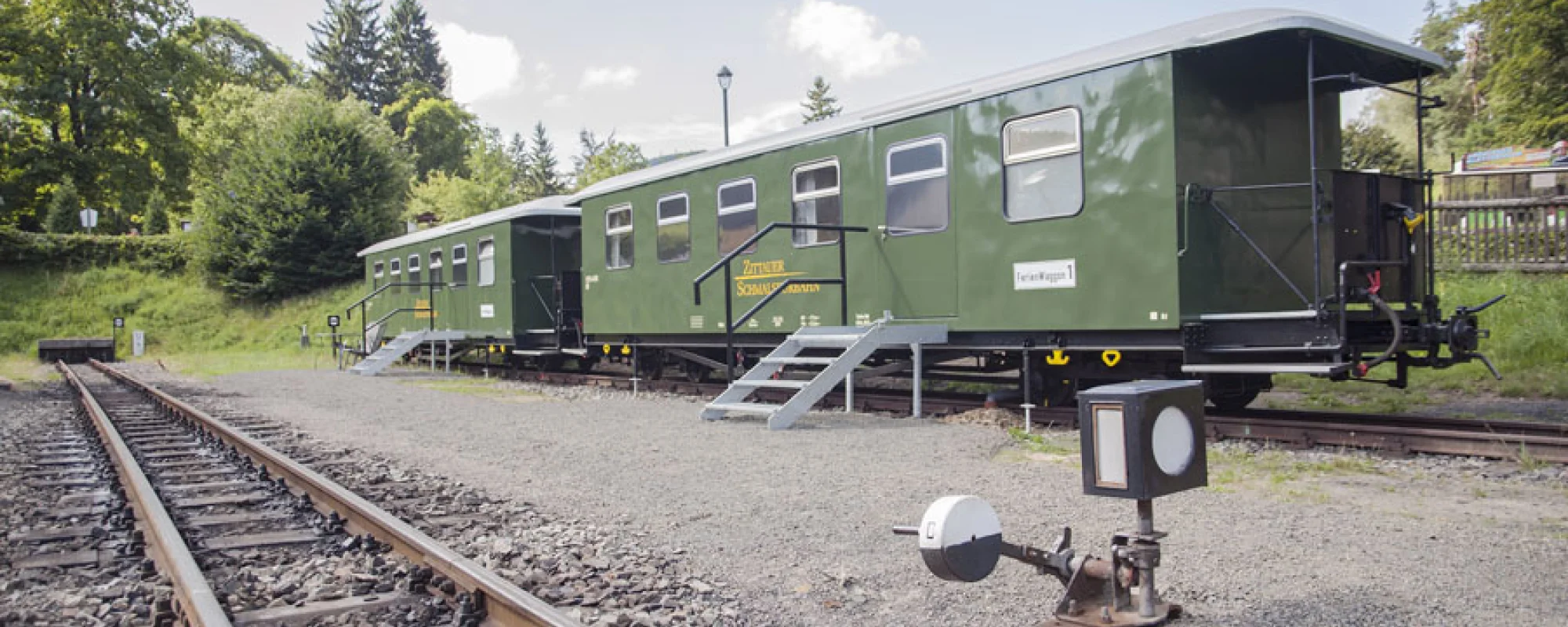 Ferienwaggons an der Zittauer Schmalspurbahn